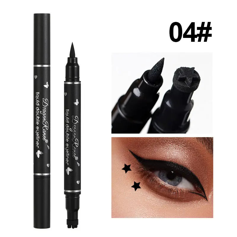 2-in-1 Butterfly & Star Stamp Eyeliner Pen – Waterproof & Long-Lasting