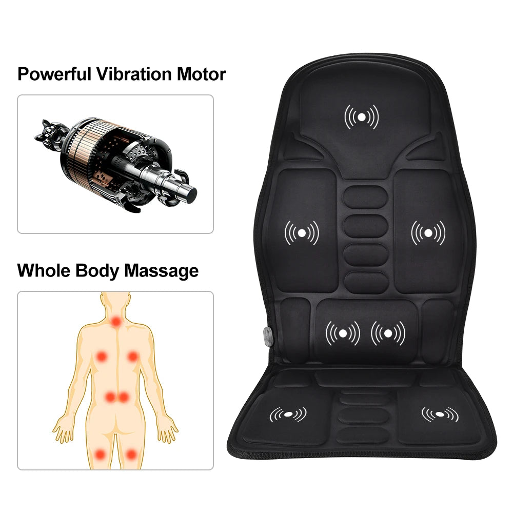 Electric Infrared Back Massager Chair Cushion – Full-Body Relief