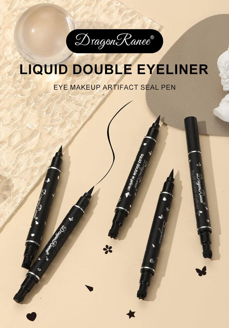 2-in-1 Butterfly & Star Stamp Eyeliner Pen – Waterproof & Long-Lasting