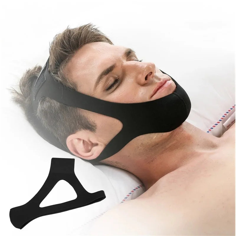 New Neoprene Anti Snore Stop Snoring Chin Strap Belt Anti Apnea Jaw Solution Sleep Support Apnea Belt Adjustable Sleep Care Tool