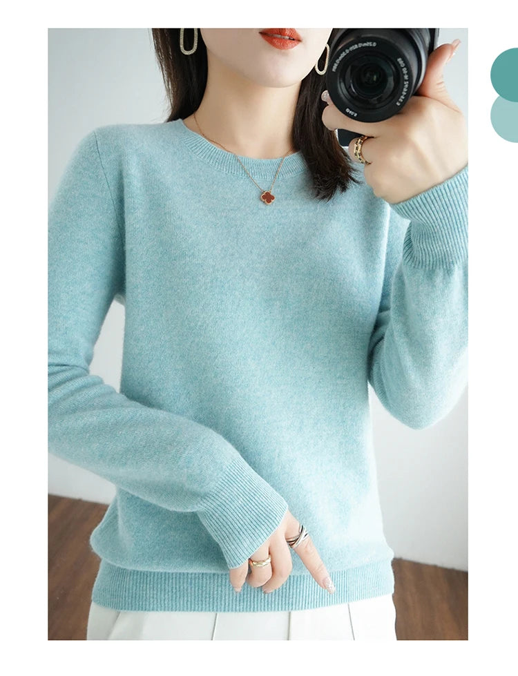 Autumn and Winter Cashmere Sweater for Women: