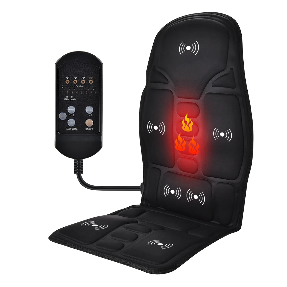 Electric Full-Body Massage Chair Cushion with Heat & Vibration