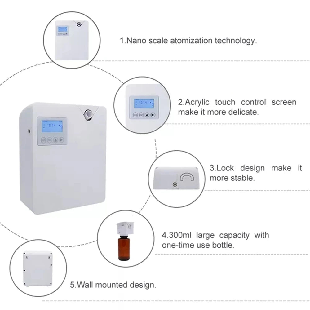 Smart Waterless Aroma Diffuser 300ml with Wi-Fi Control