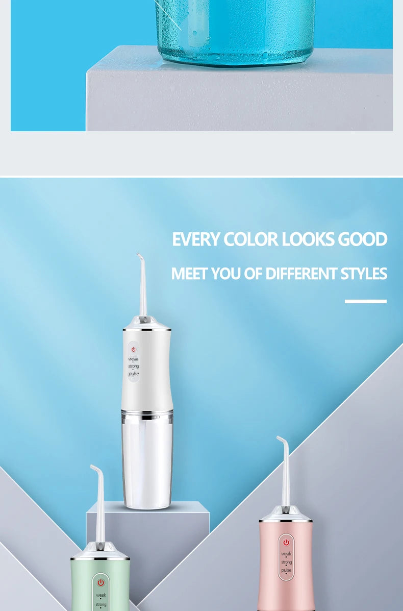 Portable Smart Electric Water Flosser – Rechargeable Oral Irrigator