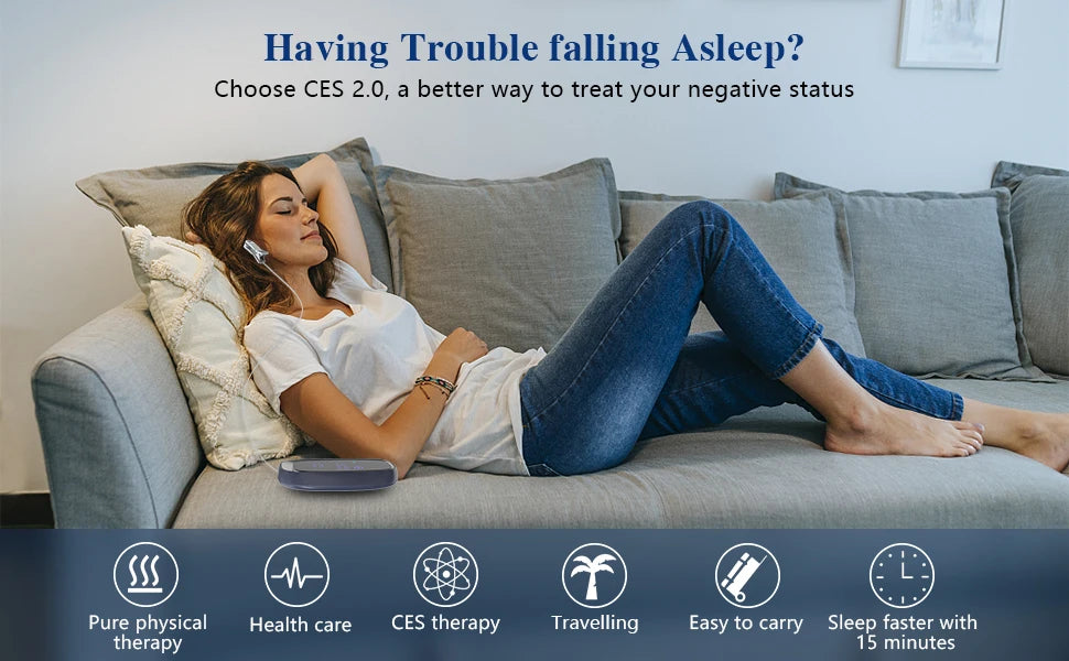 HLKGO Sleep Aid Device – CES Stimulation Therapy for Insomnia & Anxiety