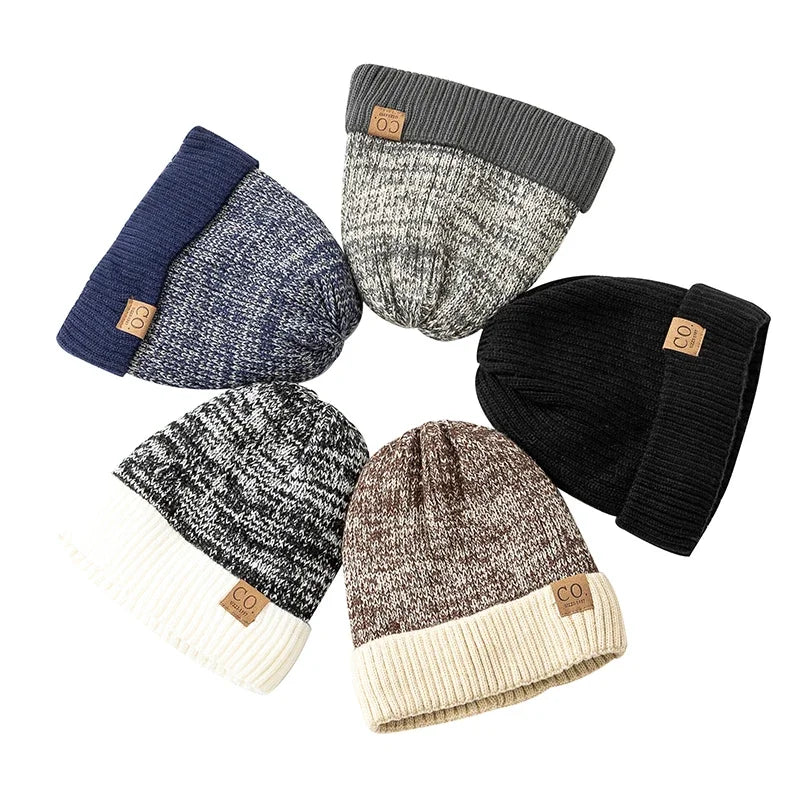 New Unisex Two-Tone Winter Hats: