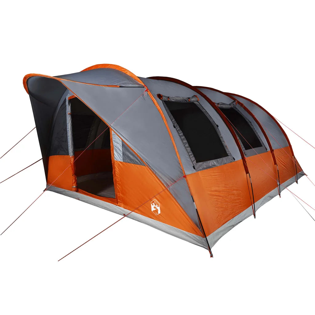 5-Person Waterproof Tunnel Camping Tent – 185T Polyester, 2 Bedrooms, 4 Windows