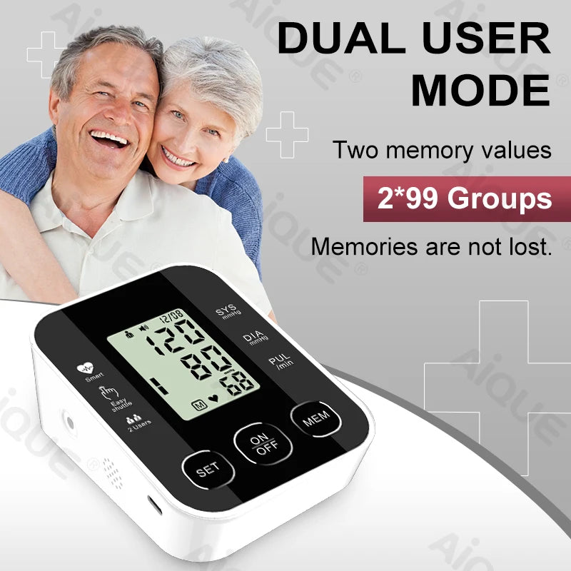 JUSTLANG Medical Arm Blood Pressure Monitor Digital Tensiometer Tonometer Baumanometer 22-32 CM Cuff Health Care for Adult