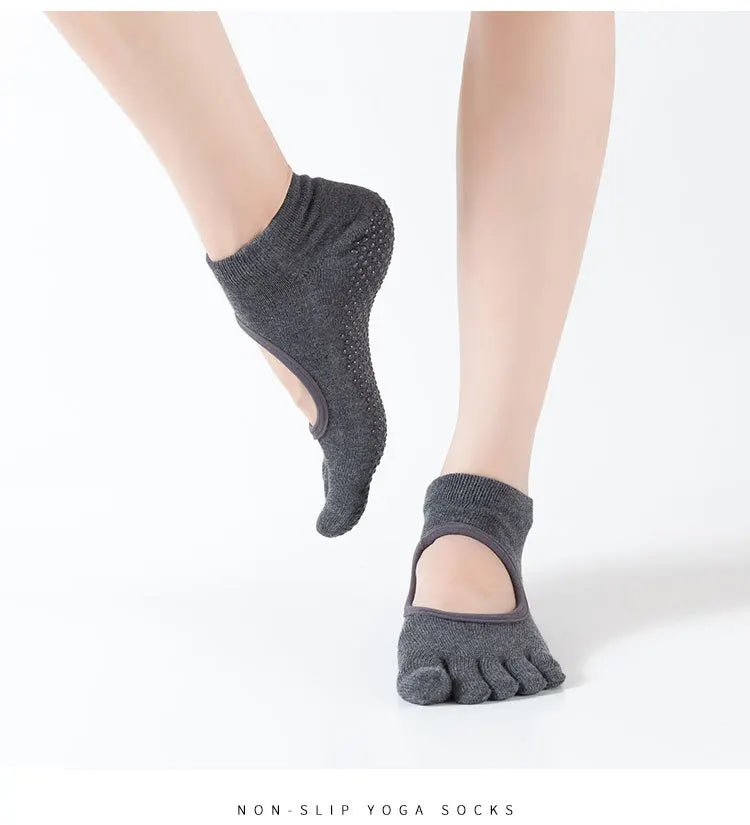 Women's Breathable Five-Toe Non-Slip Yoga & Pilates Socks