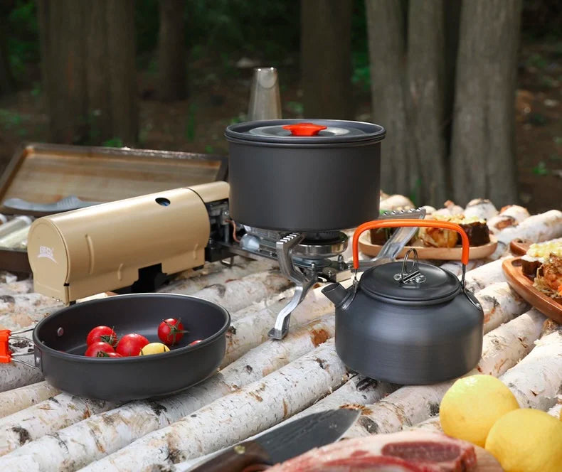 Camping Cookware Kit – Lightweight Aluminum Outdoor Cooking Set