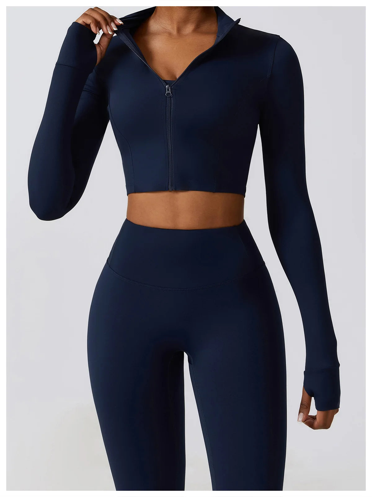 Women's Seamless Yoga Set – Leggings & Crop Top Workout Outfit