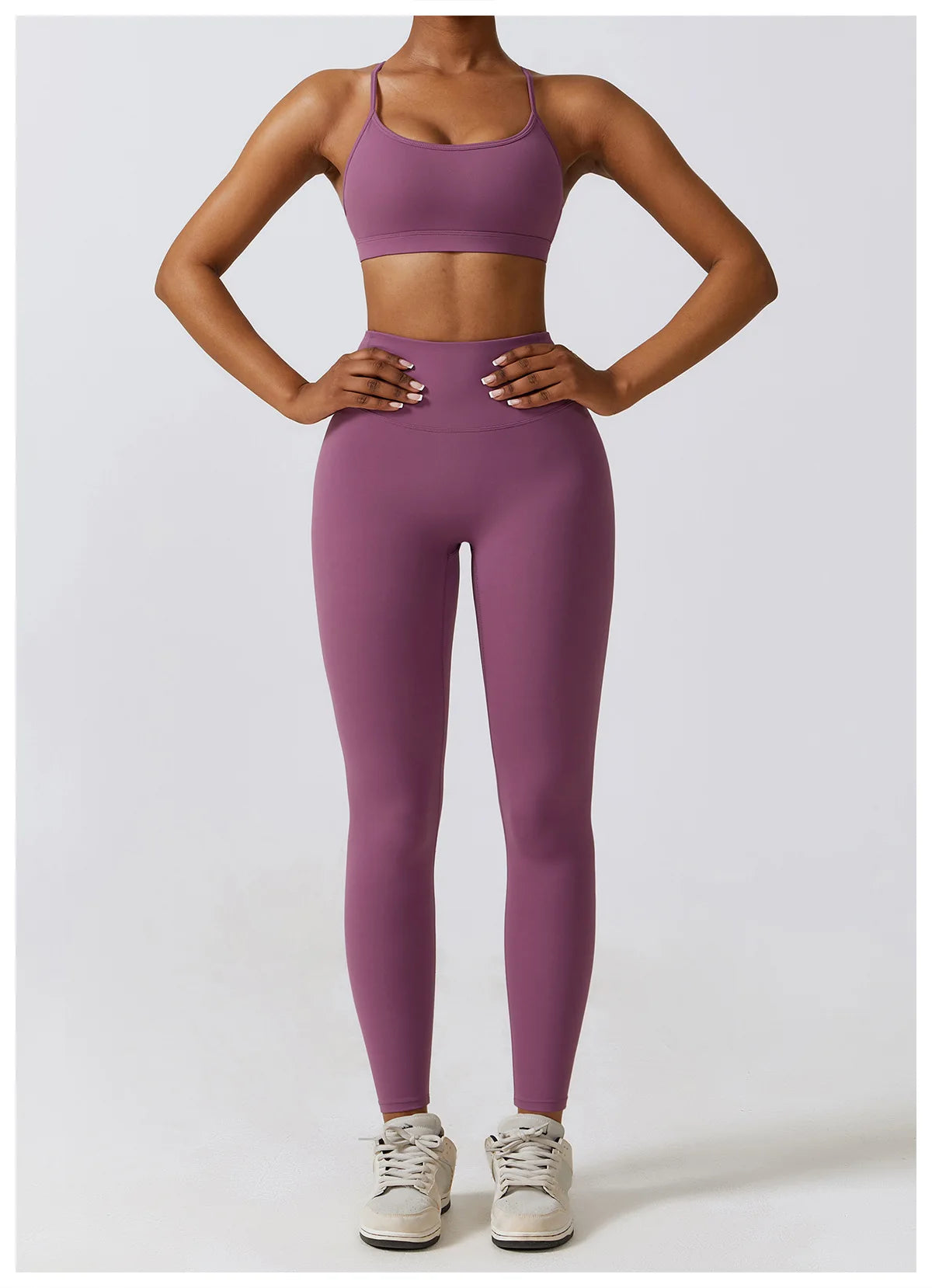 Women's Seamless Yoga Set – Leggings & Crop Top Workout Outfit