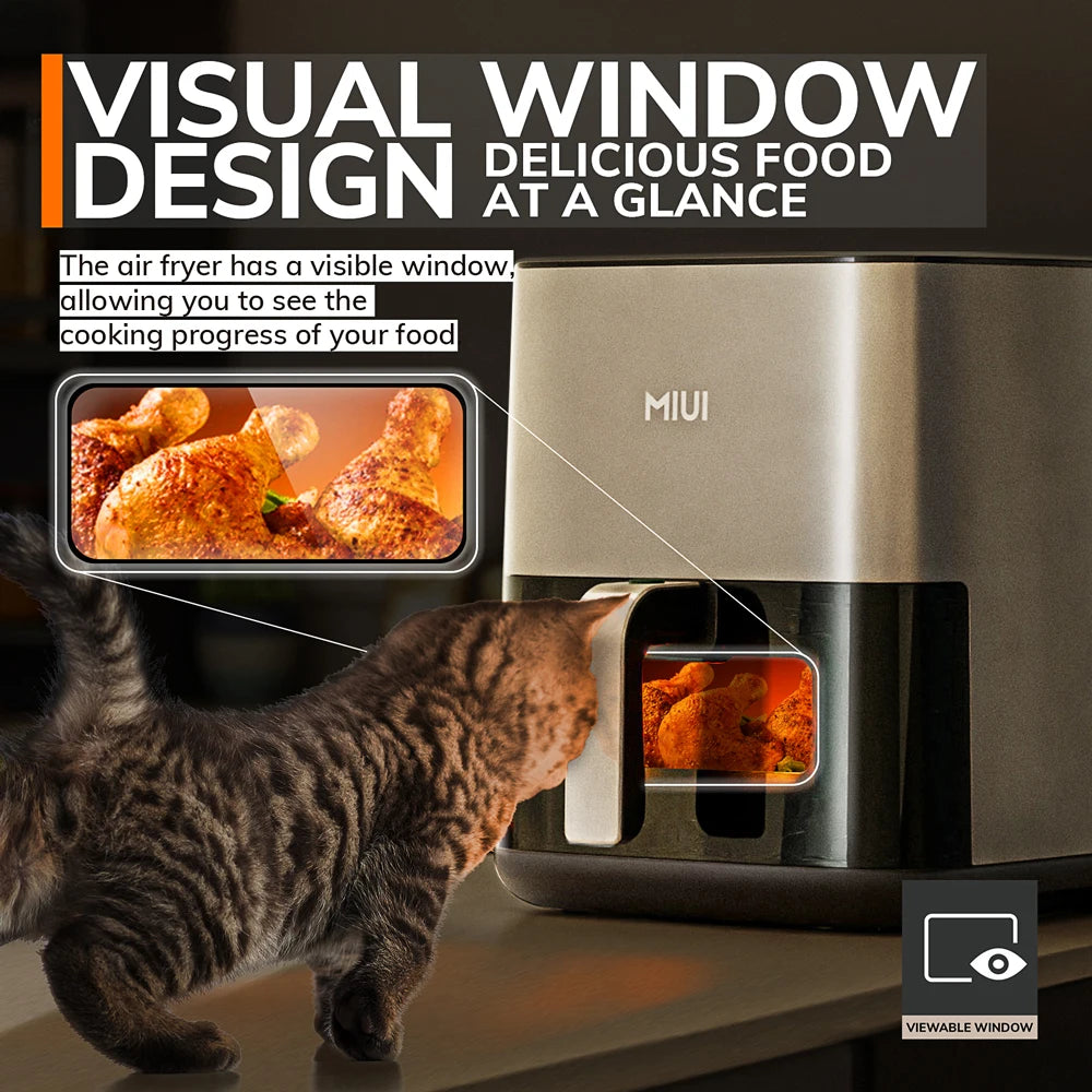 MIUI 5L Air Fryer, Touch Control & Visible Window