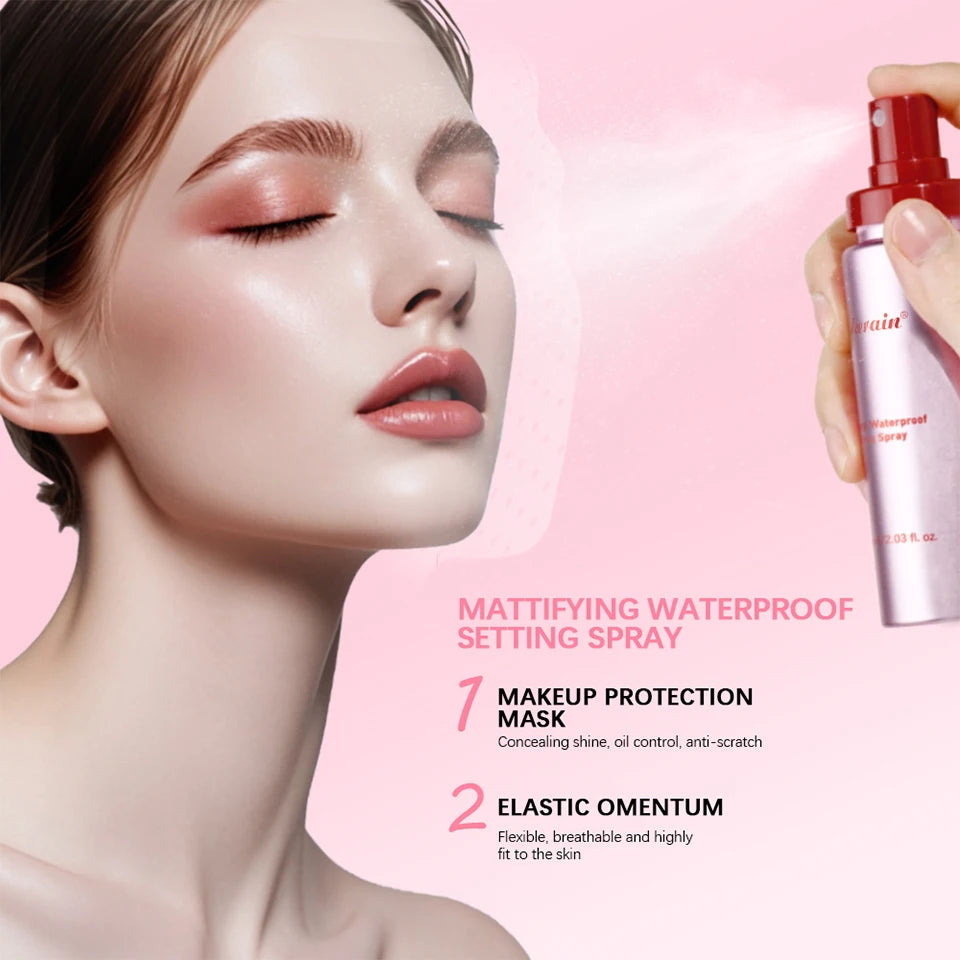 Mattifying Waterproof Setting Spray – Oil Control & Non-Sticky Makeup Fixer