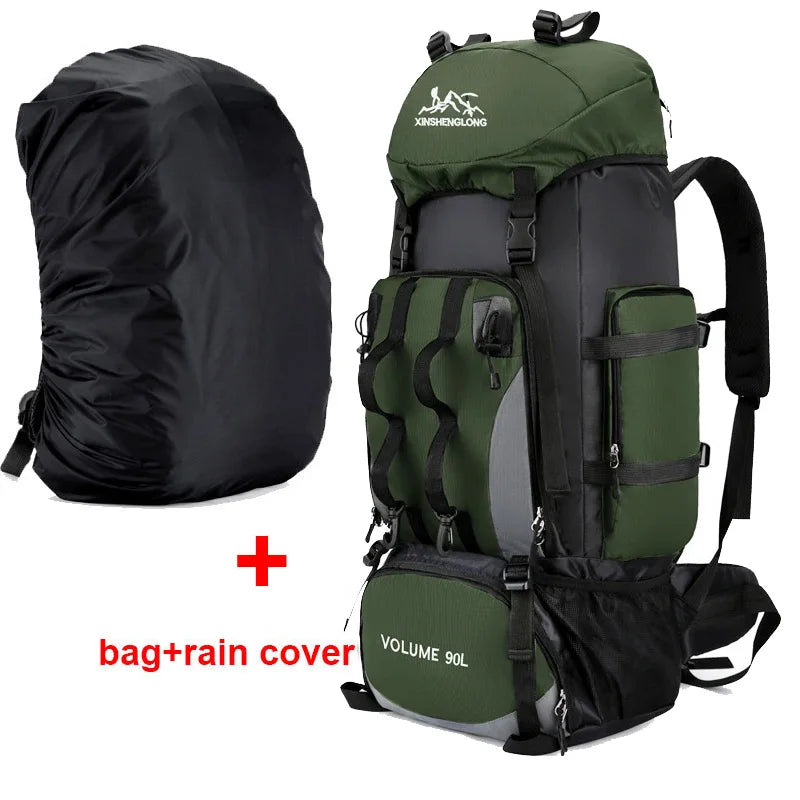 90L Waterproof Hiking & Camping Backpack – Large Outdoor Rucksack