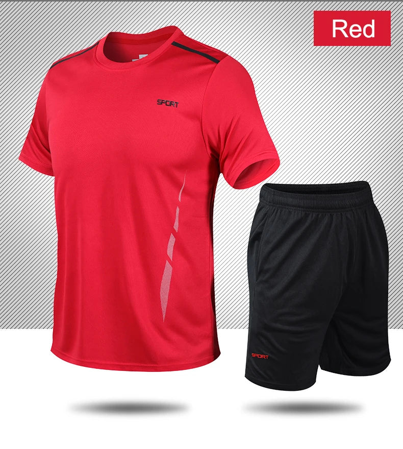CHRLCK Men's Quick-Dry Running Set – Breathable Fitness Suit