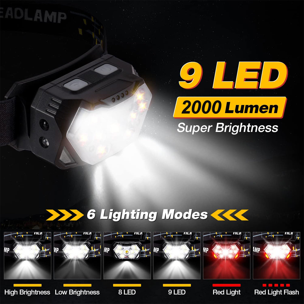 9 LED Strong Light Headlamp: