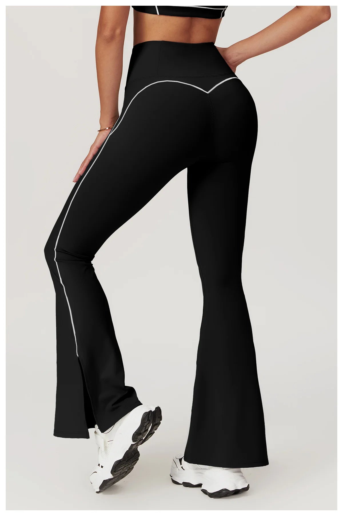 Women's Yoga Set – Sport Bra & High-Waist Flare Leggings/Shorts