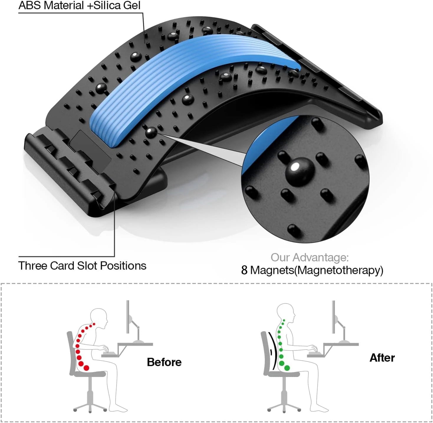 Adjustable Back Stretcher – Multi-Level Back Pain Relief Board