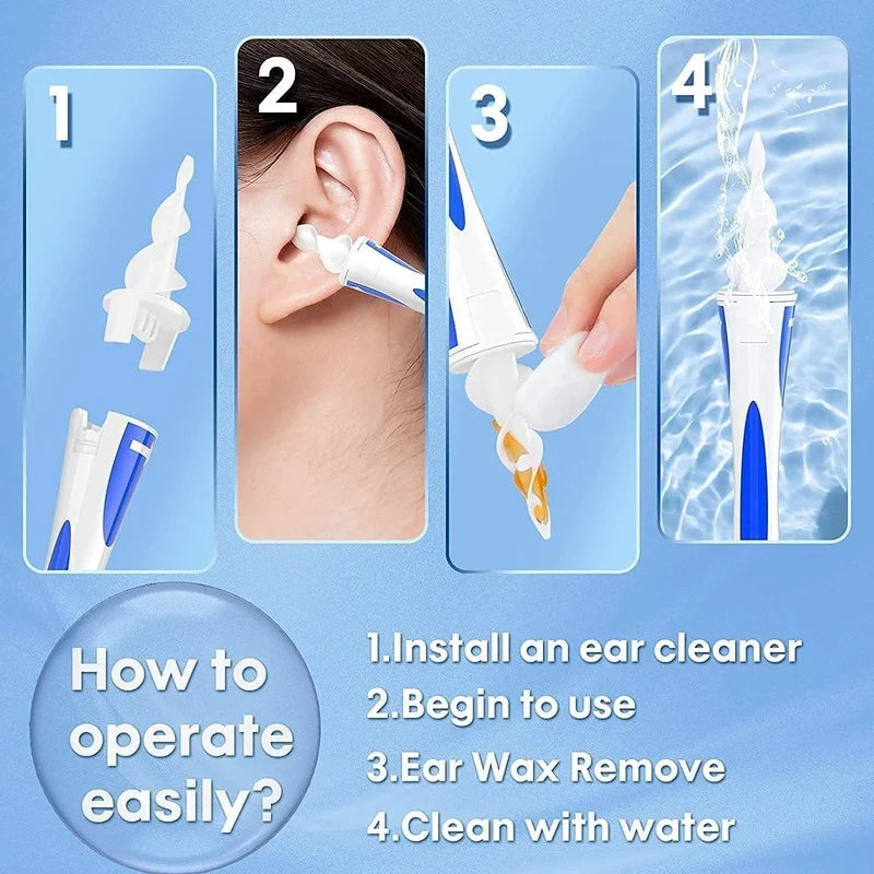 Spiral Ear Cleaner Silicon Spoon Set