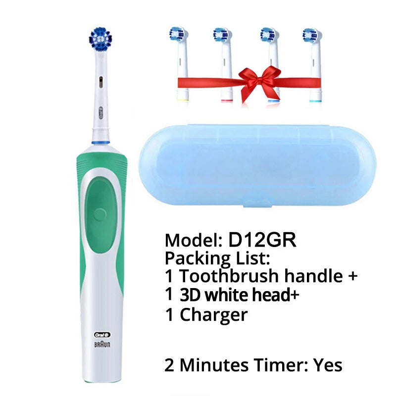 Oral B Rechargeable Electric Toothbrush Vitality Oral Hygiene Precian Clean Toothbrushes Rotating 3D White Teeth Whitening Brush