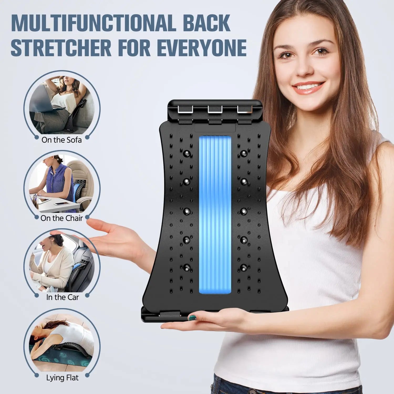 Adjustable Back Stretcher – Multi-Level Back Pain Relief Board