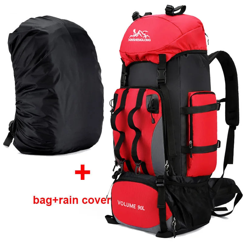 90L Waterproof Hiking & Camping Backpack – Large Outdoor Rucksack