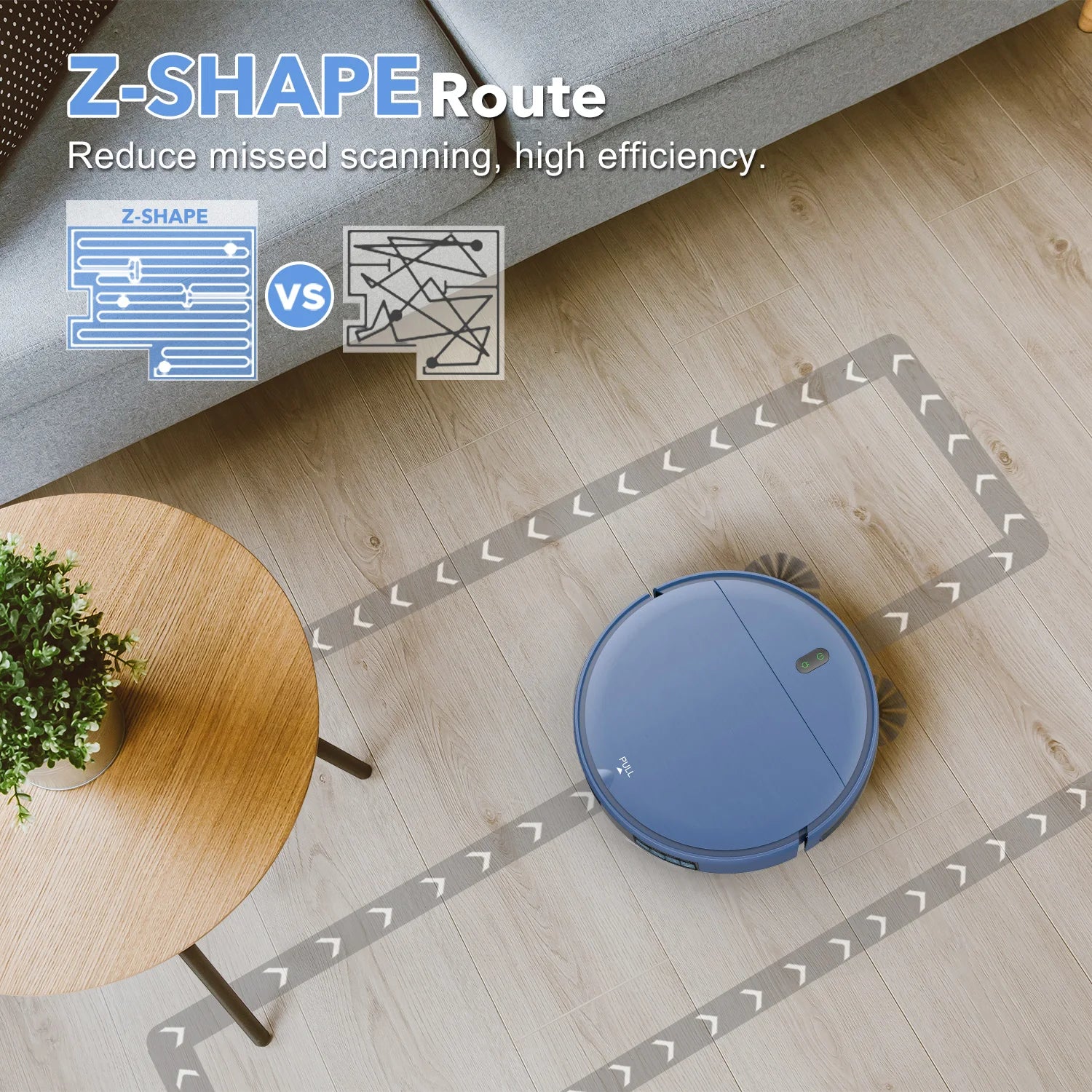 GOOVI 6000Pa Robot Vacuum Cleaner – App-Controlled with Wet Mopping & Auto Charging