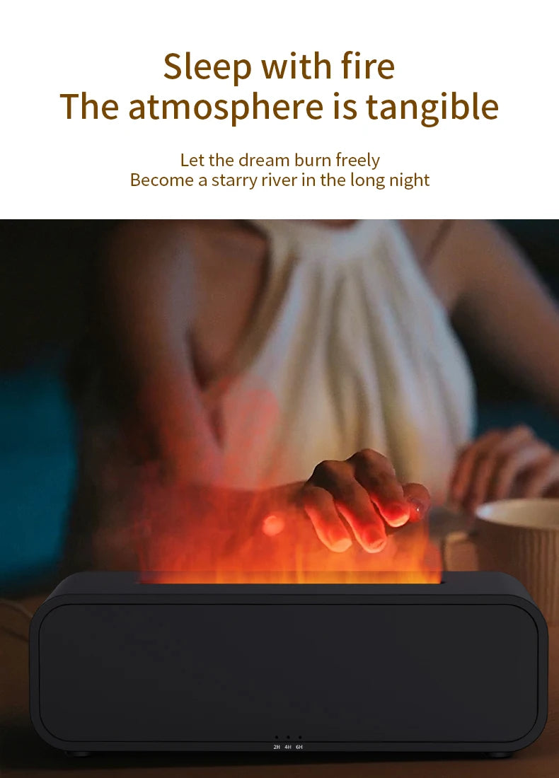 Simulated Flame Aromatherapy Diffuser with Remote Control