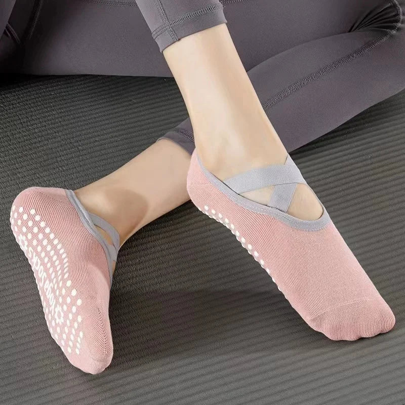 YUPAO Women's Non-Slip Yoga & Dance Socks – 5 Pairs