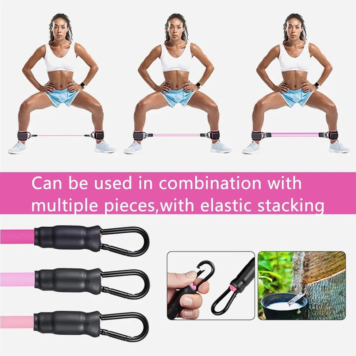 Booty Resistance Band with Ankle Straps