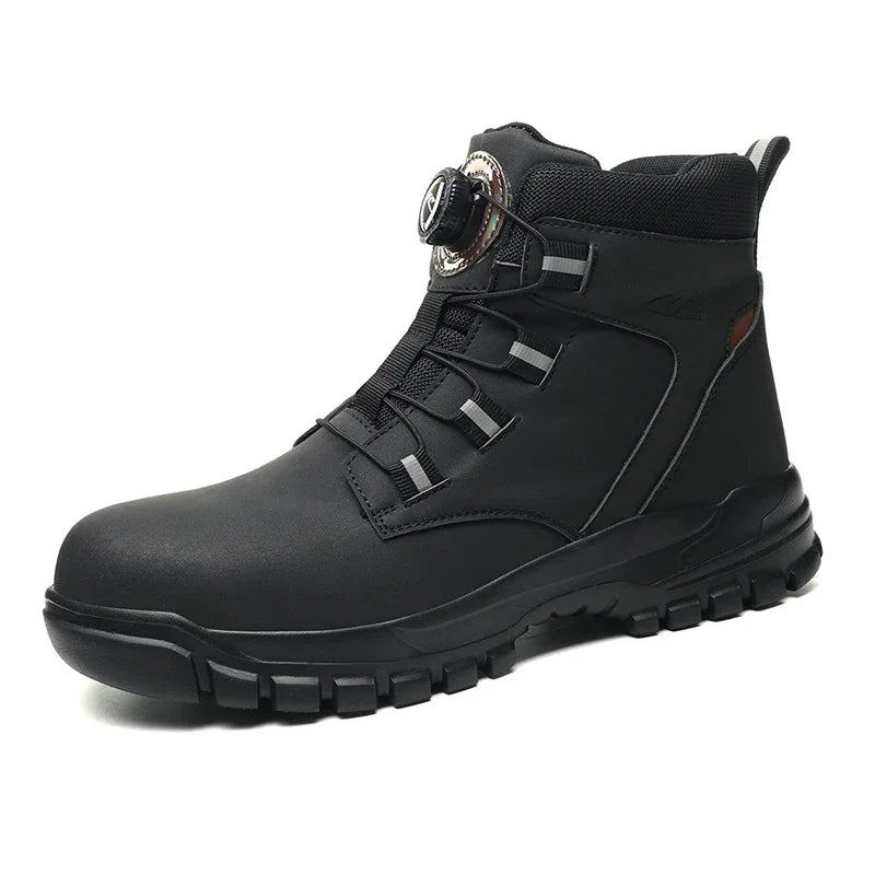 Fashion 2024 Winter Velvet Men Work Safety Shoes: