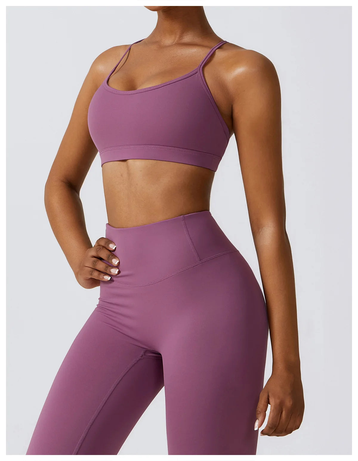 Women's Seamless Yoga Set – Leggings & Crop Top Workout Outfit