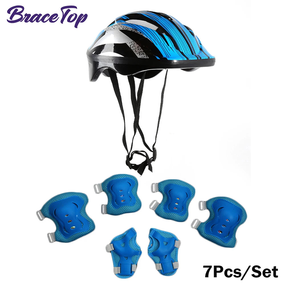 7PCS Kids Protective Gear Set – Knee & Elbow Pads with Wrist Guards