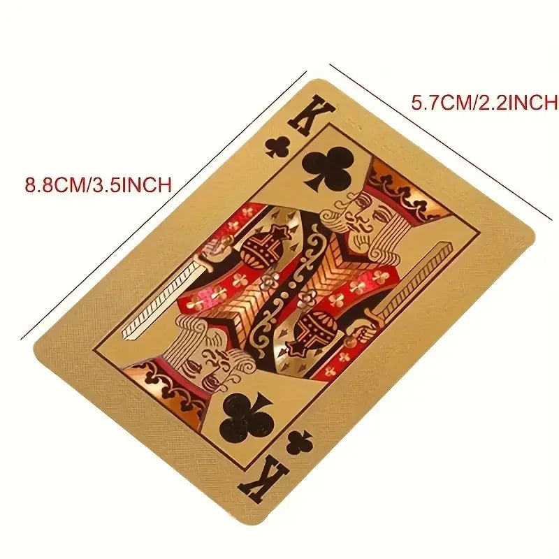 24K Gold Foil Playing Cards Deck – Luxury Poker Set & Unique Party Gift