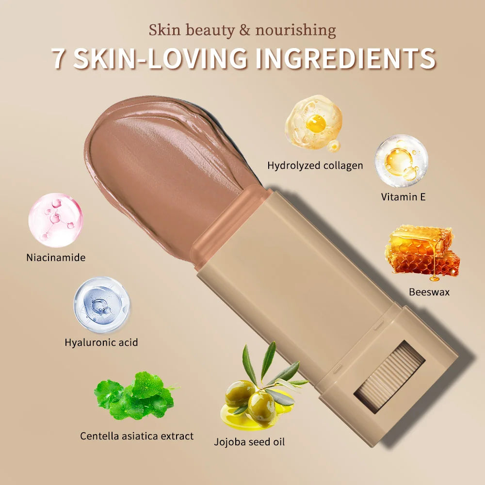 Stick Foundation Balm Serum - Boosted Skin Tint & High Coverage