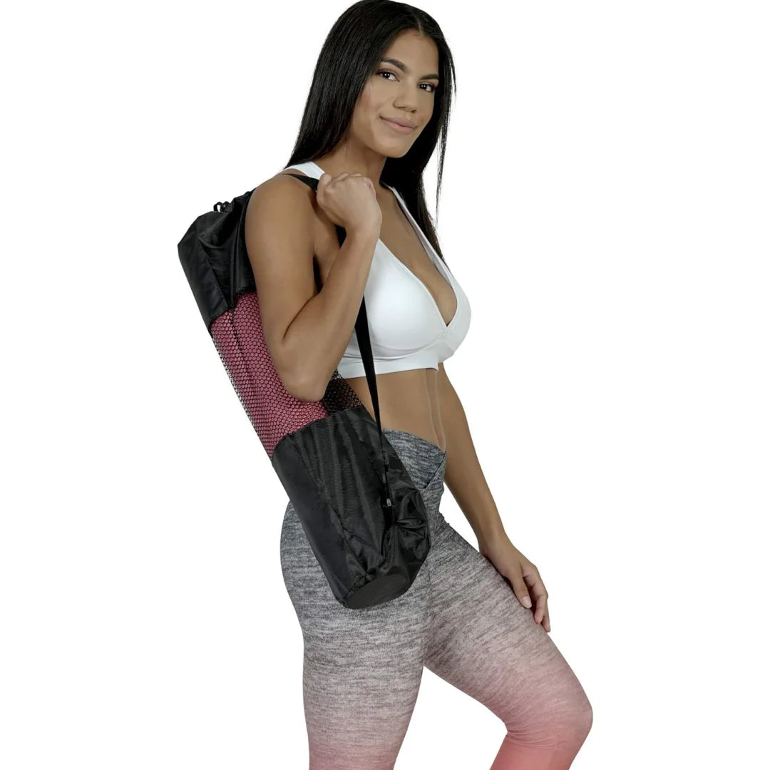 Portable Yoga Mat Bag – Breathable Mesh with Adjustable Straps