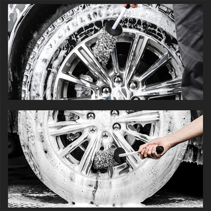 SEAMETAL Microfiber Car Wash Brush & Cleaning Gloves