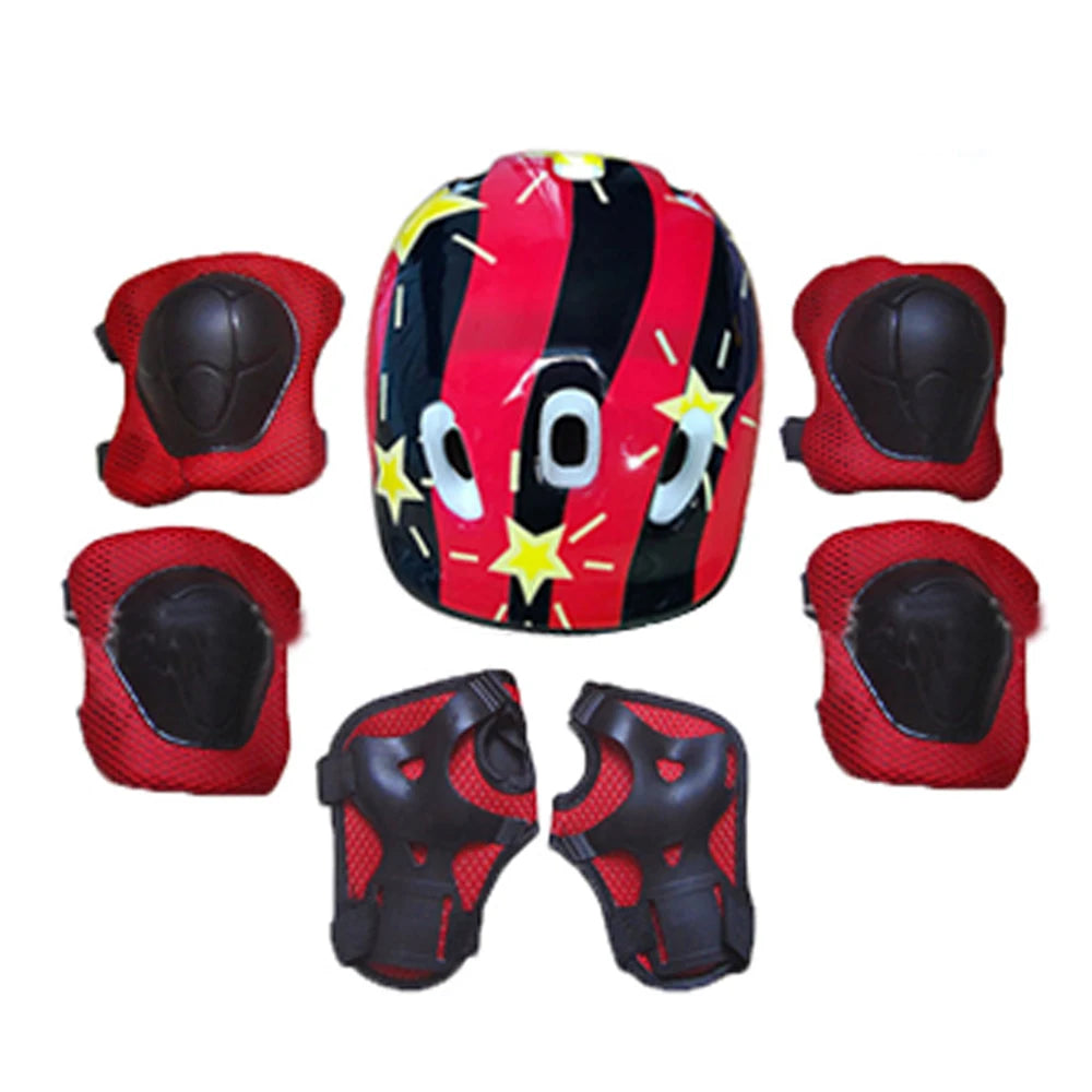 7PCS Kids Protective Gear Set – Knee & Elbow Pads with Wrist Guards