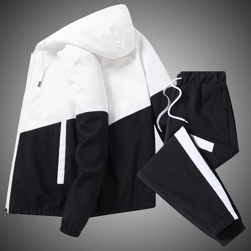 2025 Men's Tracksuit – Casual Joggers & Hooded Sportswear Set