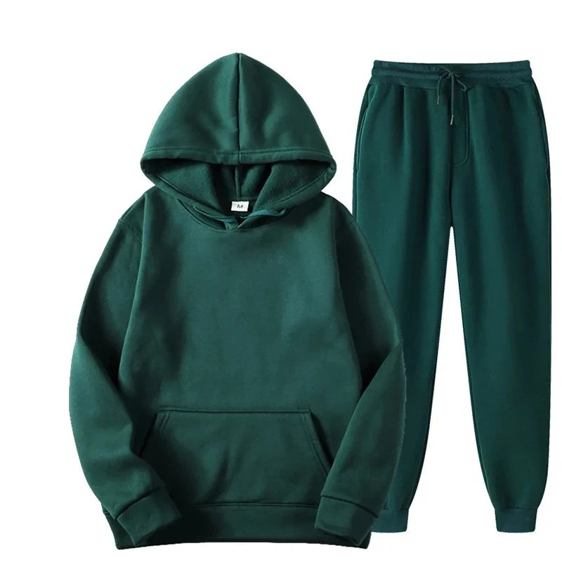 Men's & Women's Fleece Tracksuit – 2-Piece Hoodie & Jogger Set