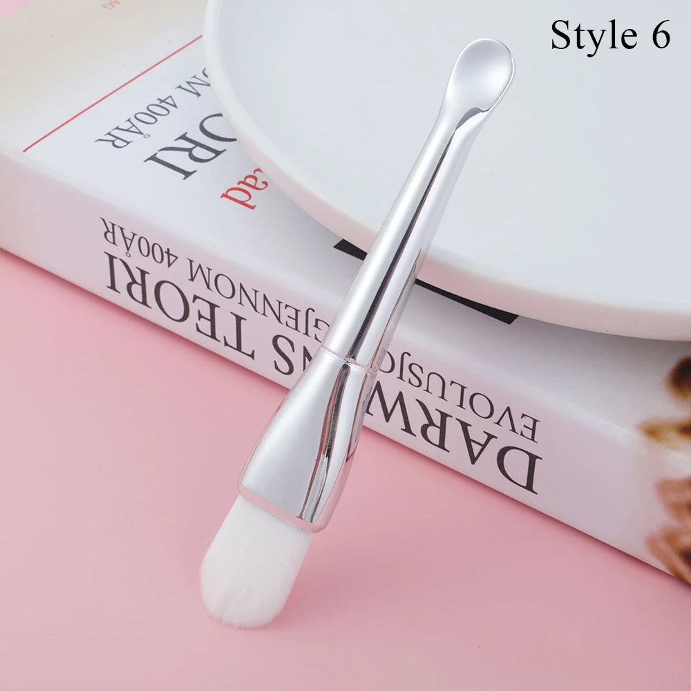 Face Mask Brush Flat Soft Hair Facial Cleansing Skin Care Blender Foundation Applicator Concealer Brush Beauty Makeup Tool