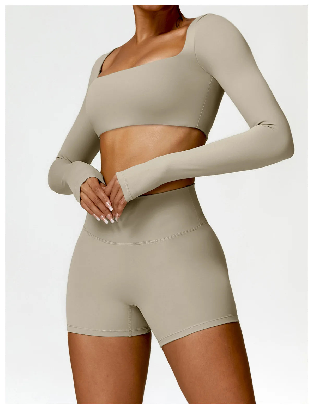 Women's 2PCS Quick-Dry Yoga Set – Long Sleeve Sports Shirt & Leggings