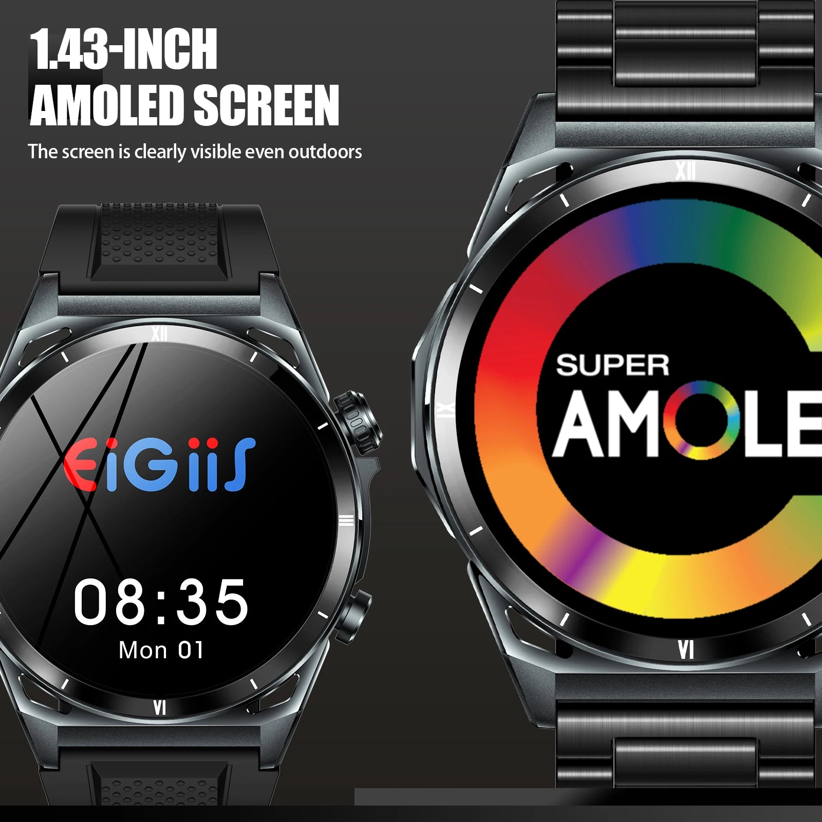 EIGIIS New Smart Watch KE6 1.43