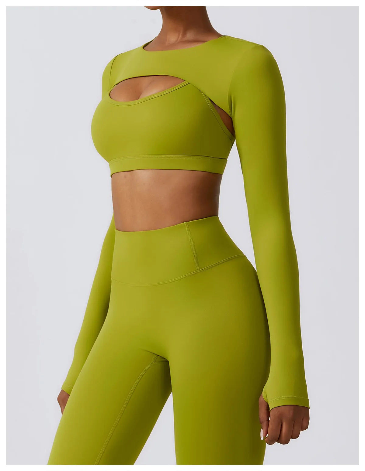 Women's Seamless Yoga Set – Leggings & Crop Top Workout Outfit