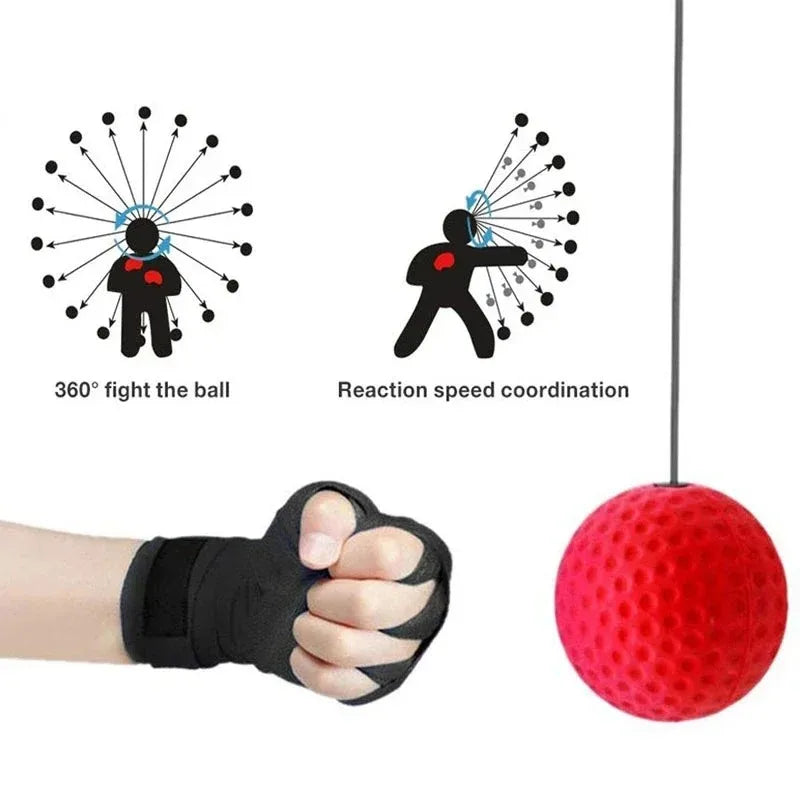 Head-Mounted Boxing Reflex Ball – Speed Punch Trainer