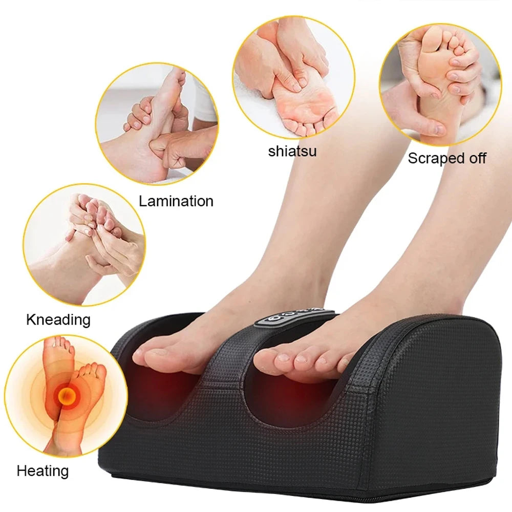 Electric Shiatsu Foot Massager with Heat & Deep Kneading