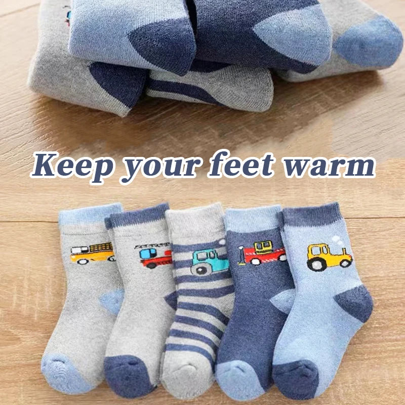 5 Pairs Terry Socks for Children: