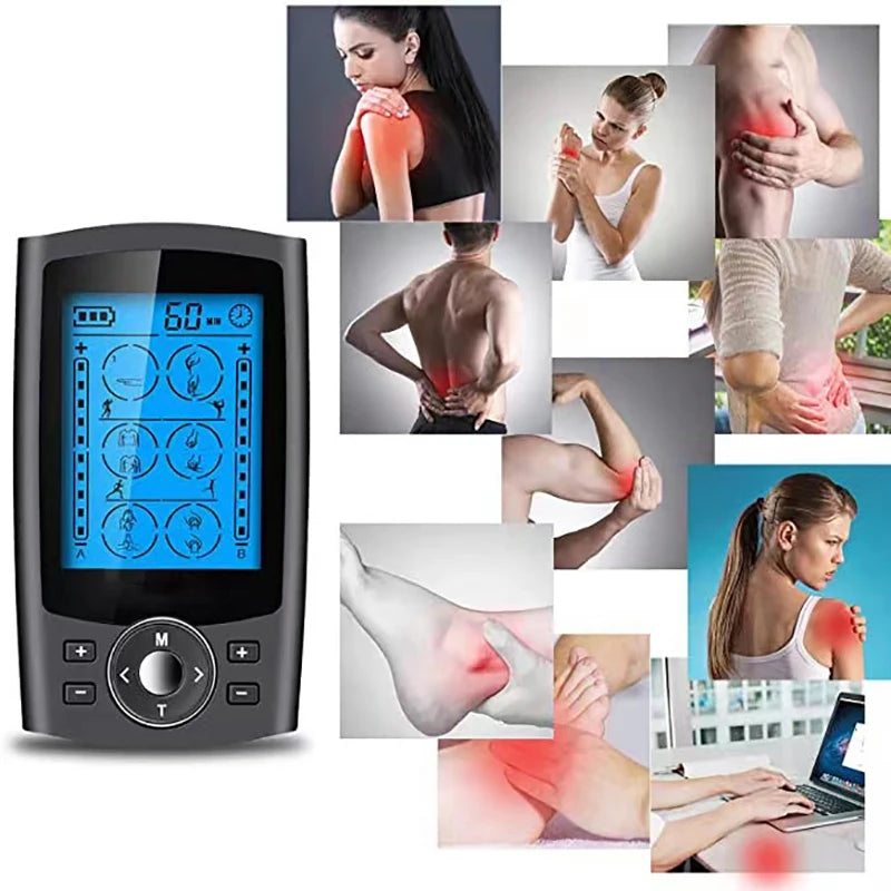 36-Mode TENS & EMS Muscle Stimulator – Digital Therapy Massager