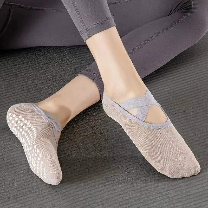 YUPAO Women's Non-Slip Yoga & Dance Socks – 5 Pairs